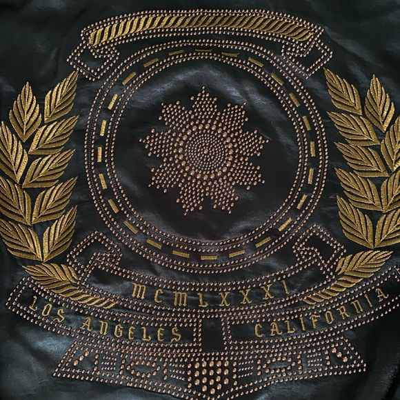 Beaded satin bomber jacket - Picture 3 of 7